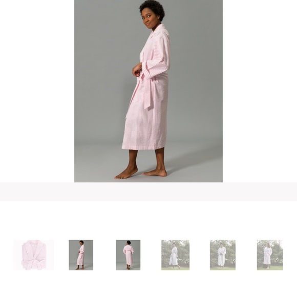 Matouk Women's Striped Robes in PINK and 1 in blue! - Picture 6 of 10